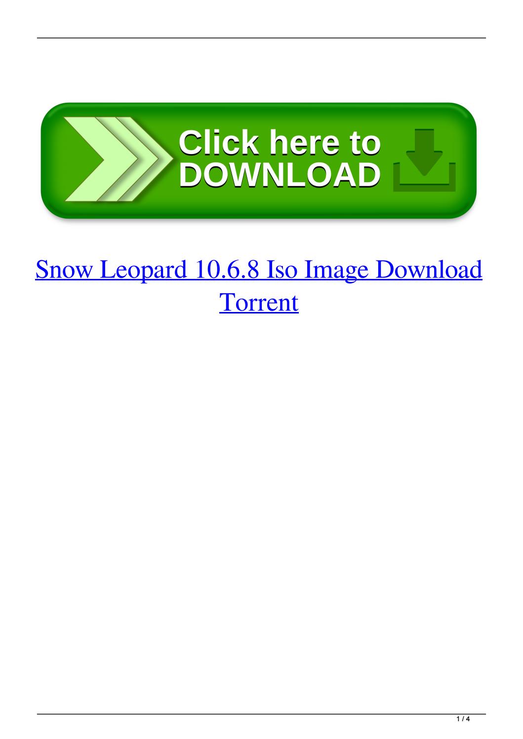 Snow leopard 10.6 8 dmg torrent free